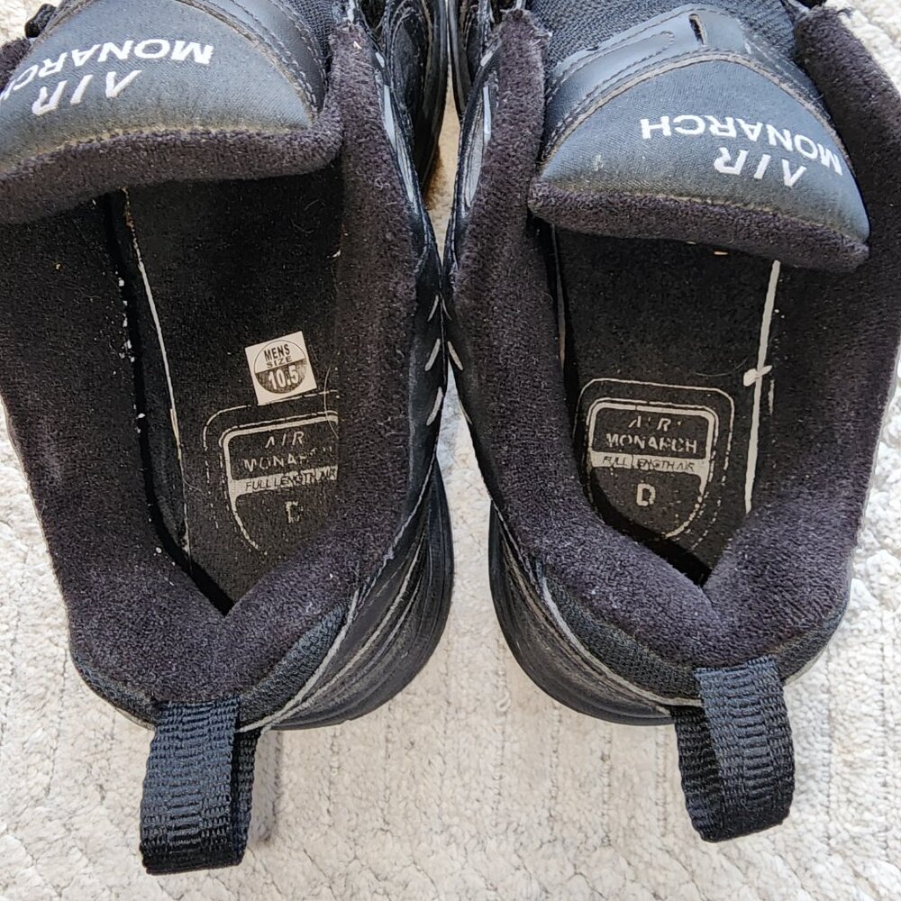 Nike Air Monarch IV Black Sneakers Men’s Size 10.5 Comfort Trainer - Picture 10 of 11